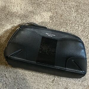 Rag & Bone Black Leather Makeup Bag